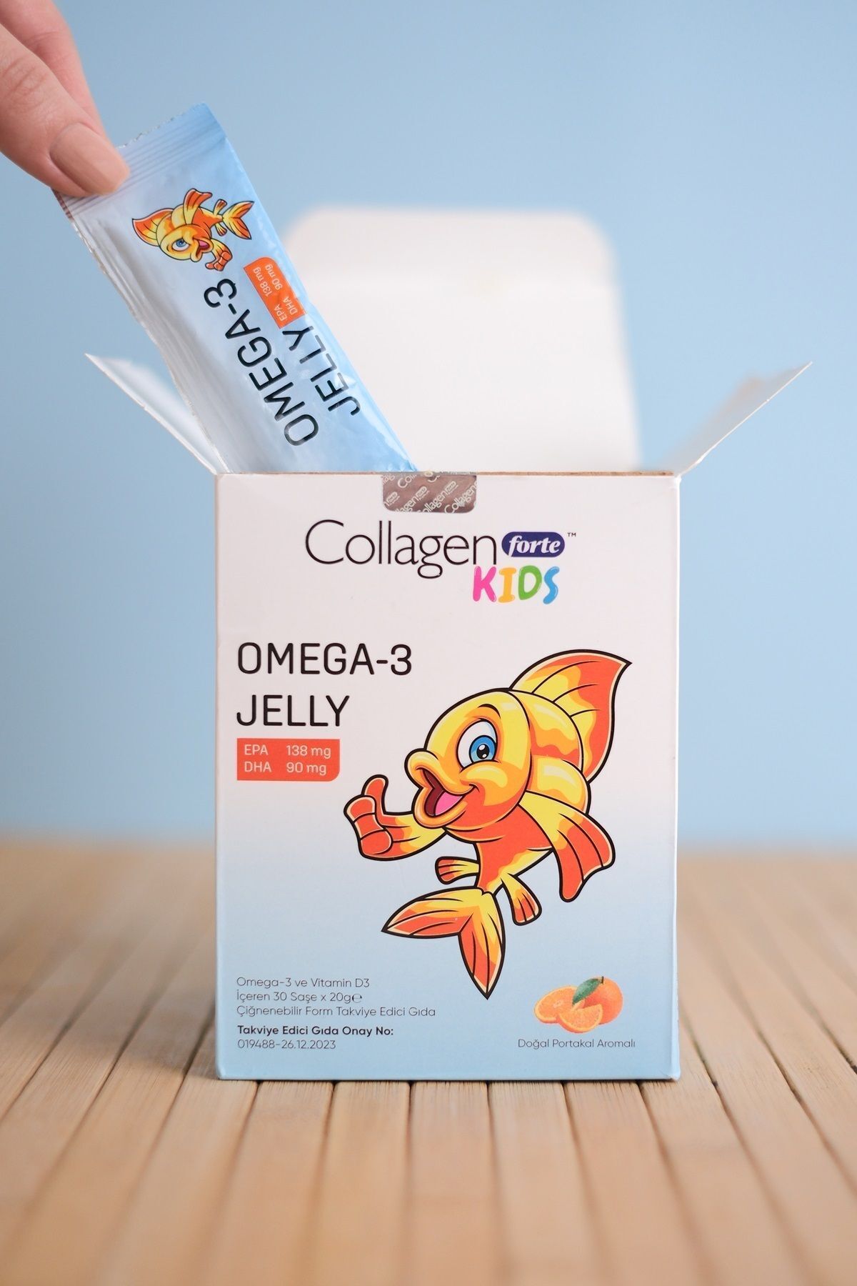 Omega-3 Kids & D3 Jel Balık Yağı, 30 Şase Portakal