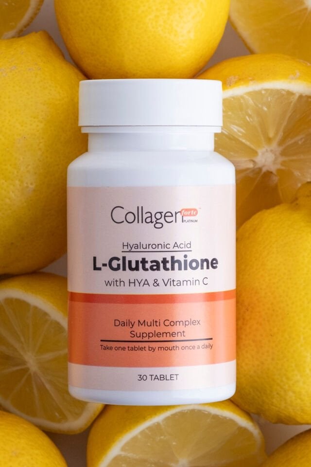 CollagenForte Glutatyon 500 mg L-Glutathione, Hyalüronik Asit & C Vitamini – Antioksidan Cilt ve Hücre Destek Kompleksi