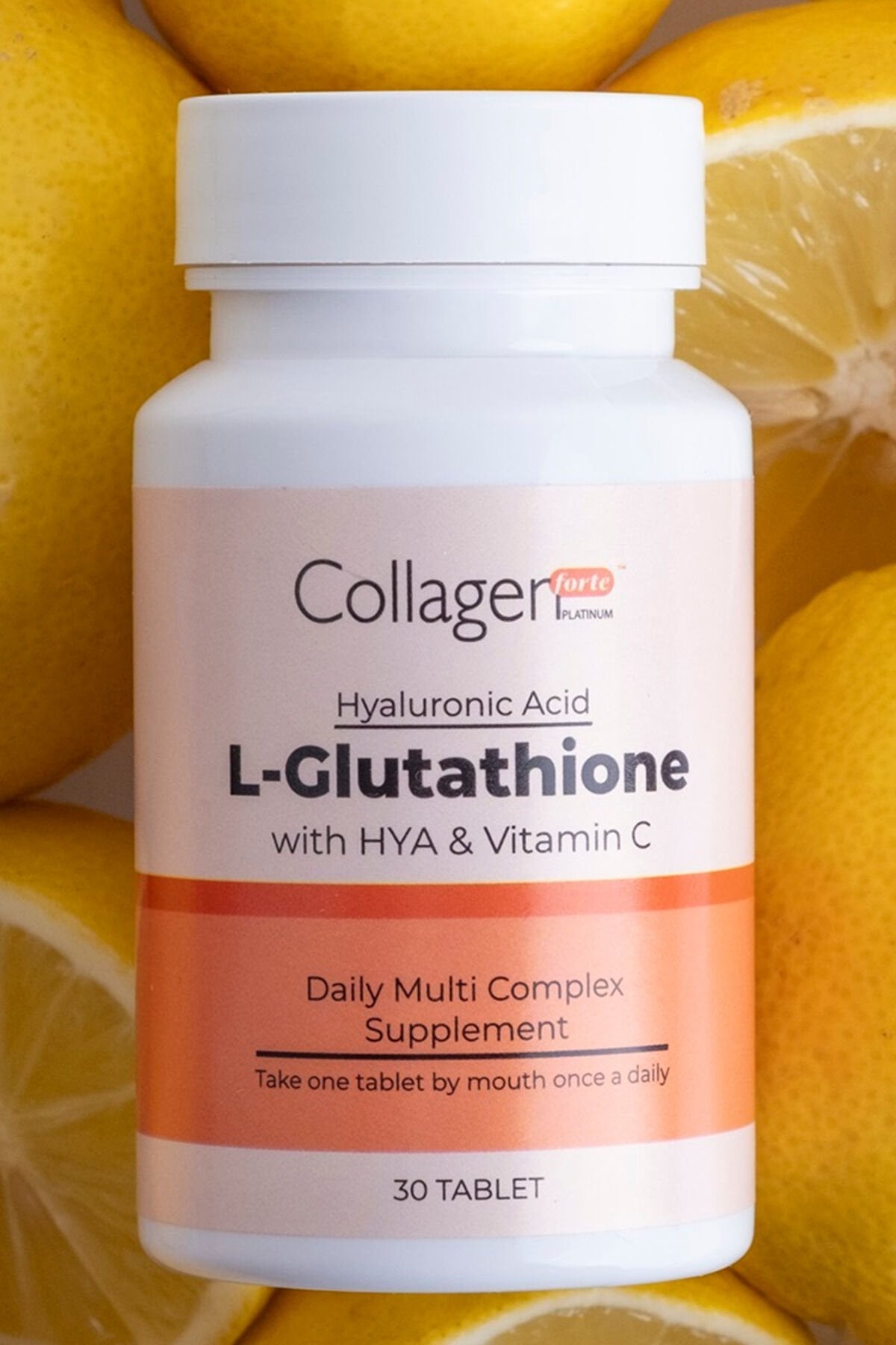 CollagenForte Glutatyon 500 mg L-Glutathione, Hyalüronik Asit & C Vitamini – Antioksidan Cilt ve Hücre Destek Kompleksi