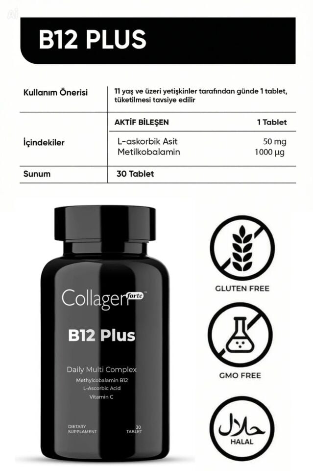 B12 Plus Methylcobalamin & C Vitamini