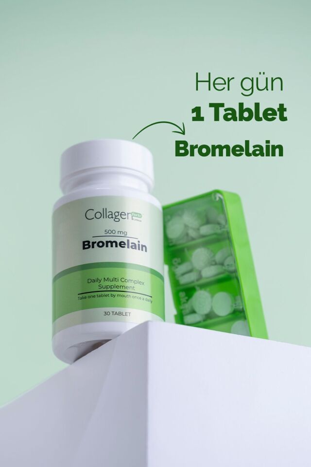 Bromelain 500 mg Takviye Edici Gıda 30 Tablet – Sindirim & Ödem Desteği
