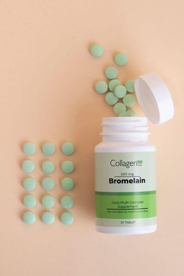 Bromelain 500 mg Takviye Edici Gıda 30 Tablet – Sindirim & Ödem Desteği