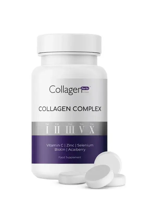 5 Tip Kolajen Complex Tip 1,2,3,5 Ve Tip 10 Biotin, Çinko, Selenyum, Vitamin C & Açai, 90 Tablet ''LİLA''