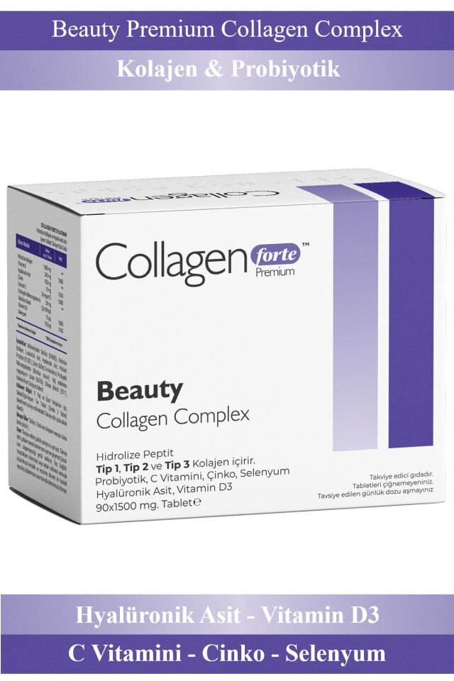 Beauty Collagen Probiyotik & Multivitamin 1500 mg, 90 Tablet