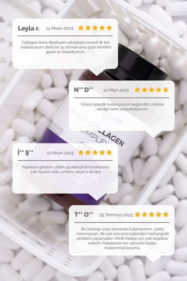 Collagen Forte Platinum Multi Collagen Complex 90 Tablet | Hyalüronik Asit, Çinko, Selenyum, Vitamin C-E-D3 & Probiyotik