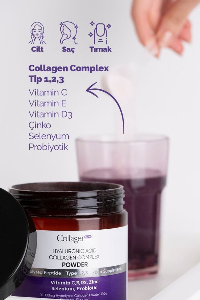 Toz Kolajen Powder 300 g, Orman Meyveli