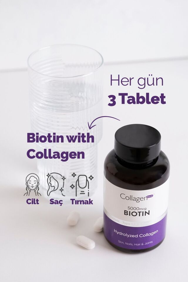 Biotin 5000 mcg & Kolajen 1500 mg, 90 Tablet