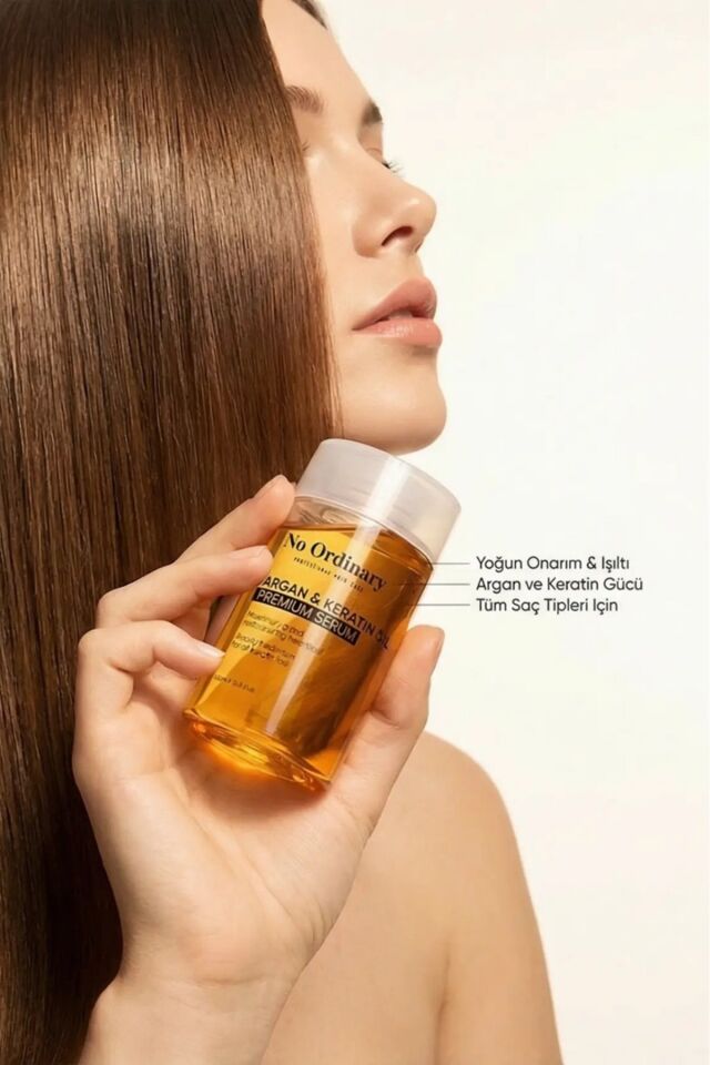 Premium Argan & Keratin Içerikli Doğal Saç Bakım Yağı & Serum 100ml
